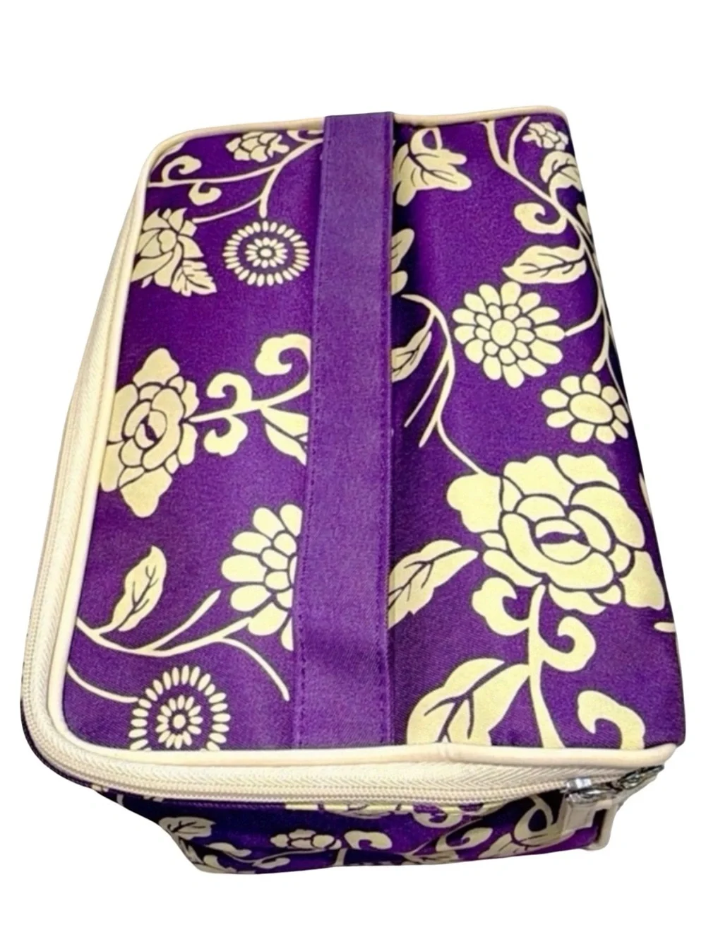Clinique Purple Floral Cosmetic Travel Bag | Makeup Organizer | Floral | NWOT